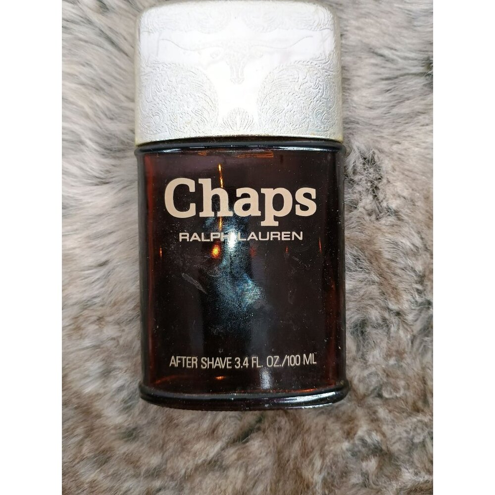 Vintage Chaps by Ralph Lauren After Shave‎ 3.4 oz/100 ml 3/4 Full w Steer Lid